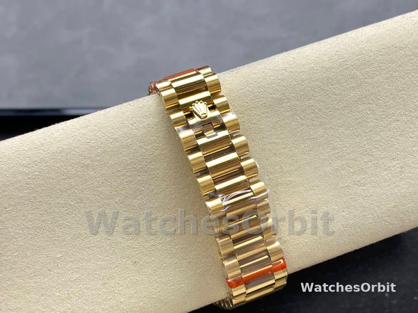 Rolex Day-Date 128348RBR Green Ombre Diamond Dial Yellow Gold 36MM Unisex Replica Watch