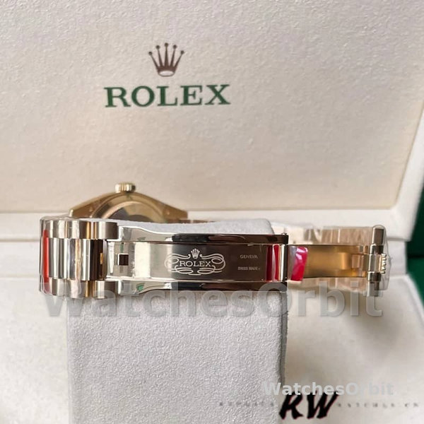 Rolex Day Date 128348RBR MOP Yellow Gold 36MM Unisex Replica Watch