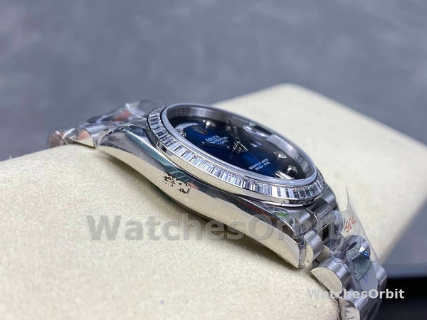 Rolex Day-Date 128349RBR 0010 Blue Ombre Dial Diamond Bezel 36MM Unisex Replica Watch
