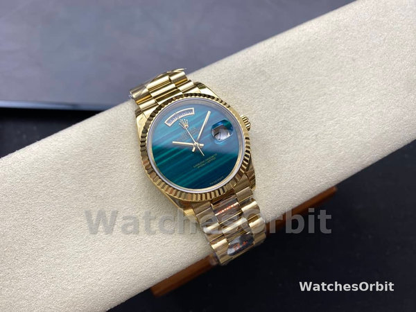Rolex Day Date 18038 Yellow Gold Tigers Eye Watch