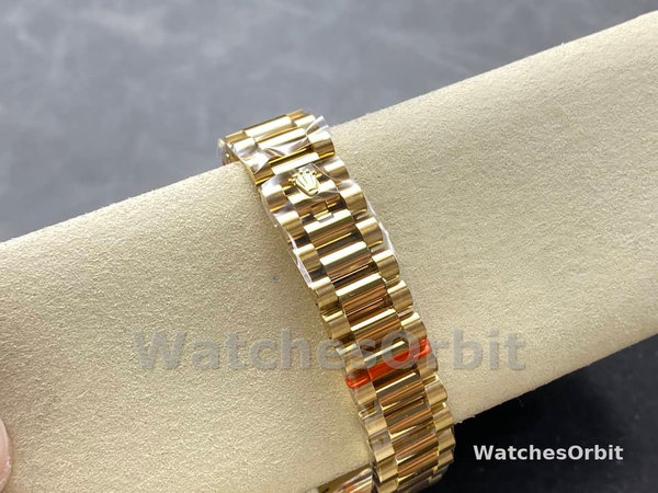 Rolex Day Date 18038 Yellow Gold Tigers Eye Watch