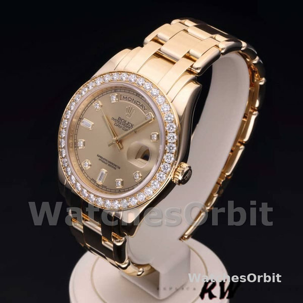 Rolex Day-Date 18948 Champagne Diamond Dial Special Edition 39MM Mens Replica Watch