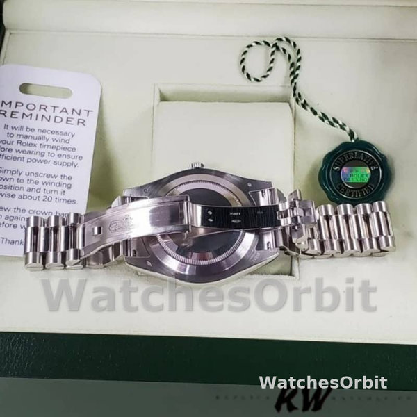 Rolex Day-Date 218206 Concentric Black Dial Platinum 41MM Mens Replica Watch