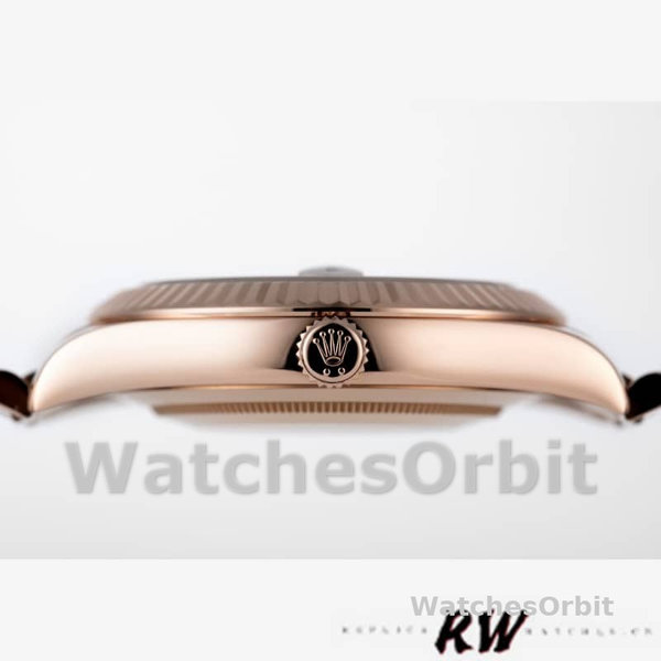 Rolex Day-Date 218235 Champagne Diamonds Dial Rose Gold 41MM Mens Replica Watch