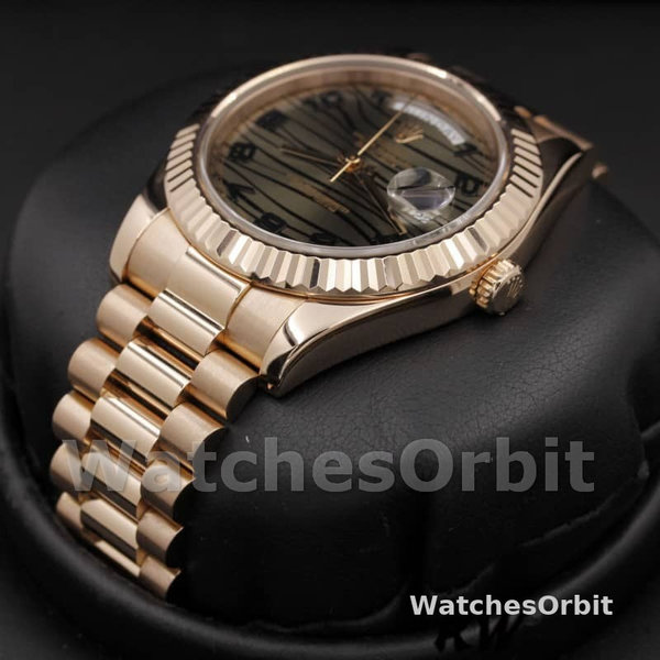 Rolex Day-Date 218235 Wave Bronze Dial Rose Gold 41MM Mens Replica Watch