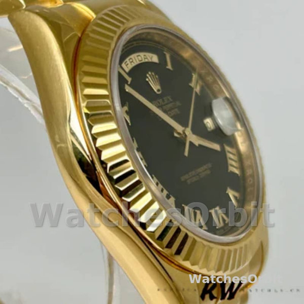 Rolex Day-Date 218238 Black Roman Numeral Dial Yellow Gold 41MM Mens Replica Watch