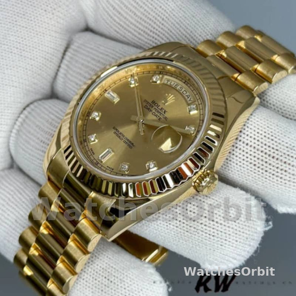 Rolex Day-Date 218238 Champagne Dial Yellow Gold 41MM Mens Replica Watch