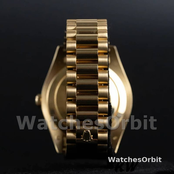 Rolex Day-Date 218238 Champagne Ruby Dial Yellow Gold 41MM Mens Replica Watch