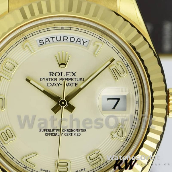 Rolex Day-Date 218238 Ivory Dial Yellow Gold 41MM Mens Replica Watch