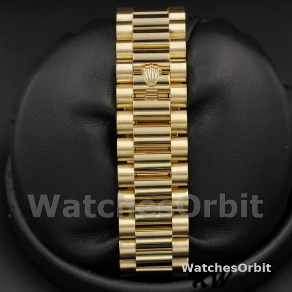 Rolex Day-Date 218238 Wave Black Dial Yellow Gold 41MM Mens Replica Watch