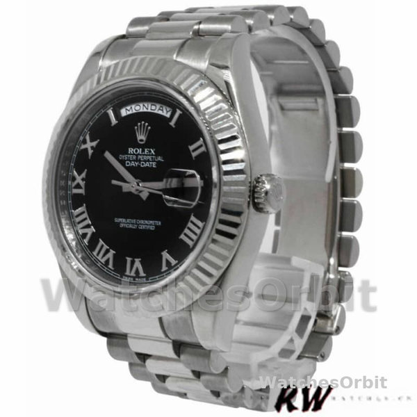 Rolex Day-Date 218239 Black Roman Numerals Dial White Gold 41MM Mens Replica Watch