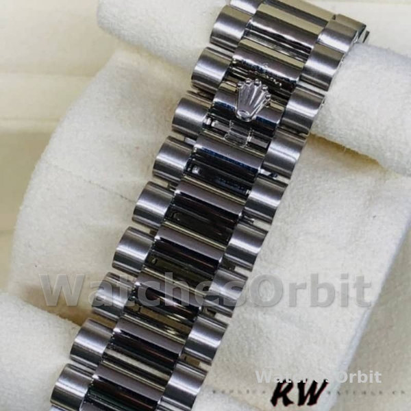 Rolex Day-Date 218239 Black Roman Numerals Dial White Gold 41MM Mens Replica Watch