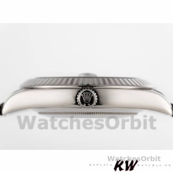 Rolex Day-Date 218239 Concentric Circle Black Dial White Gold 41MM Mens Replica Watch