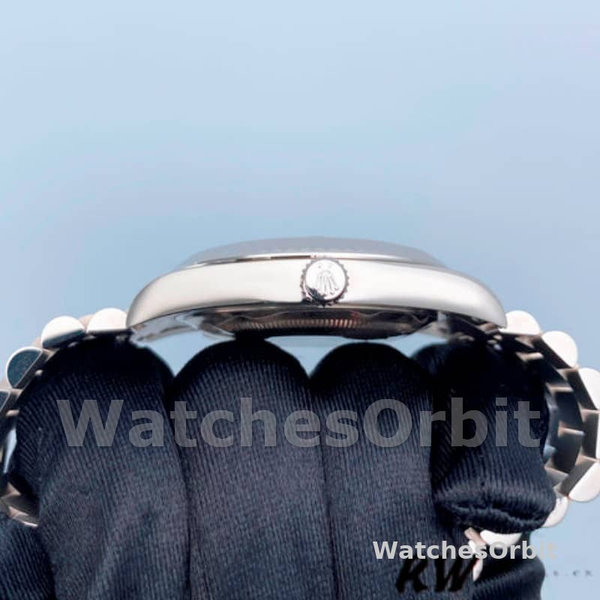 Rolex Day-Date 218239 Diamond Black Dial White Gold 41MM Mens Replica Watch