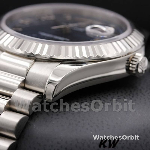 Rolex Day-Date 218239 Wave Blue Dial White Gold 41MM Mens Replica Watch