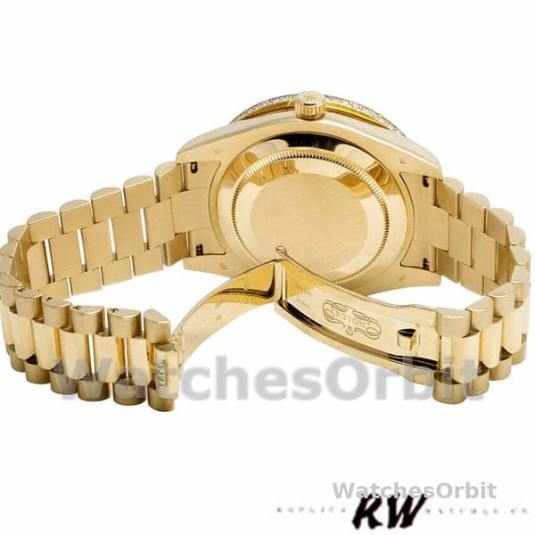 Rolex Day-Date 218348 Champagne Roman Dial 41MM Mens Replica Watch