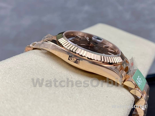Rolex Day-Date 228235 Chocolate Brown Dial Fluted Bezel 40mm Mens Replica Watch