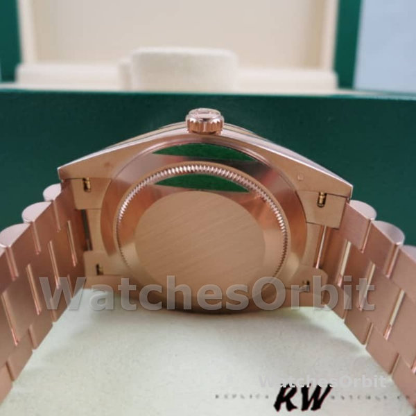 Rolex Day-Date 228235 Diamond Paved Dial Fluted Bezel 40mm Mens Replica Watch