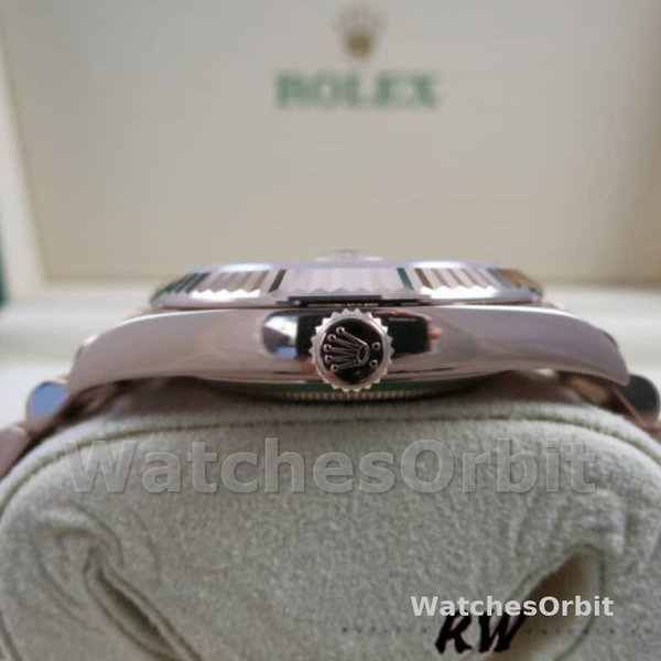 Rolex Day-Date 228345RBR Sundust Stripe Motif Dial Diamond Bezel 40mm Mens Replica Watch