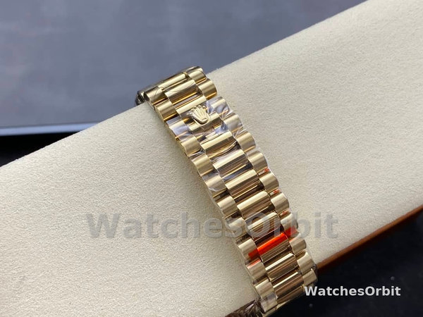 Rolex Day-Date 228348RBR Champagne Diamond Dial Diamond Bezel 40mm Mens Replica Watch