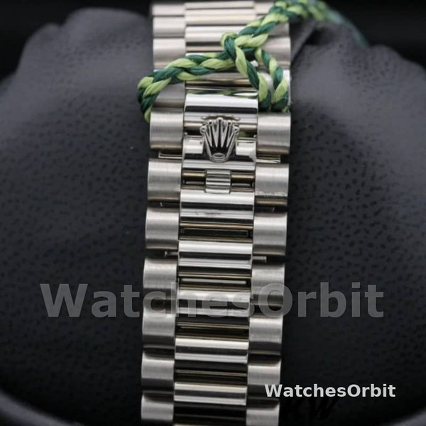 Rolex Day-Date 228349RBR Silver Dial Diamond Bezel 40mm Mens Replica Watch