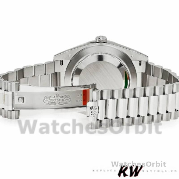 Rolex Day-Date 228396TBR Dark Rhodium Grey Dial Diamond Bezel 40mm Mens Replica Watch