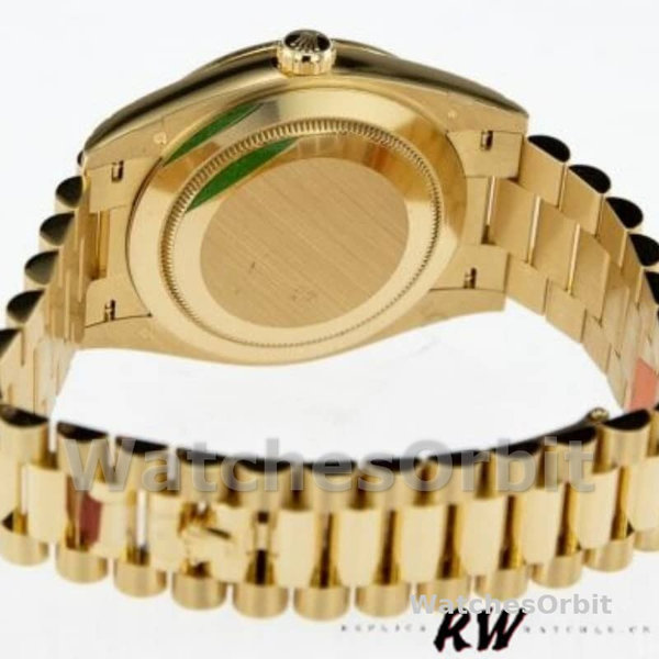 Rolex Day-Date 228398TBR Silver Diagonal Motif Dial Diamond Bezel 40mm Mens Replica Watch