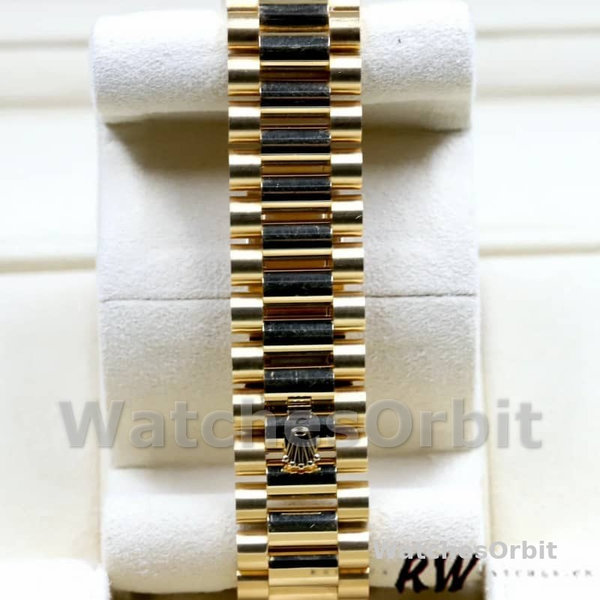 Rolex Day-Date 228398TBR White Roman Numeral Dial Diamond Bezel 40mm Mens Replica Watch