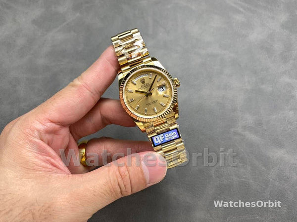 Rolex Day Date 36 Champagne Dial Yellow Gold Bracelet 128238 0132