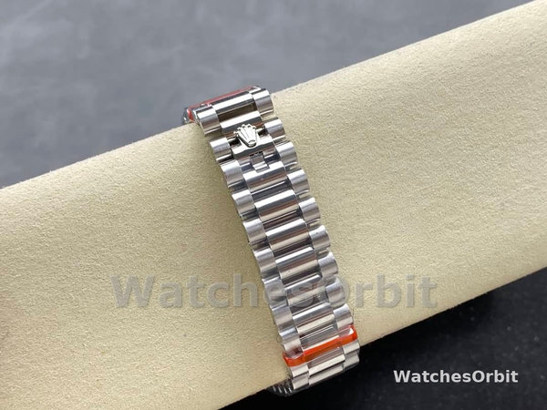 Rolex Day Date 36 Diamond Bezel Ice Blue Roman Dial m128396tbr 0019