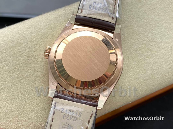 Rolex Day Date 36 Diamond Paved Dial Fluted Bezel 18K Everose gold 128235 0039 President Watch