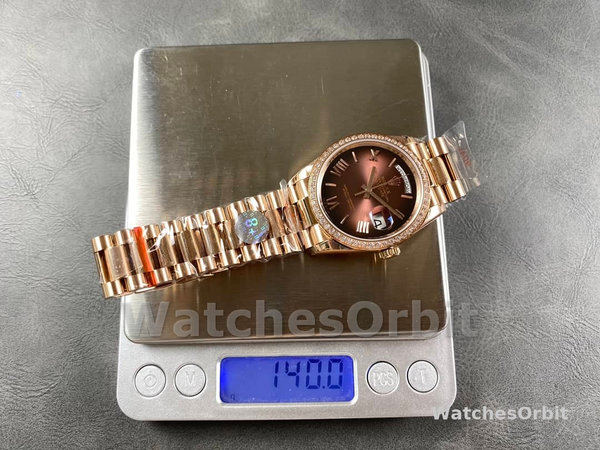 Rolex Day Date 36 Everose Gold Diamond Bezel m128345rbr 0075