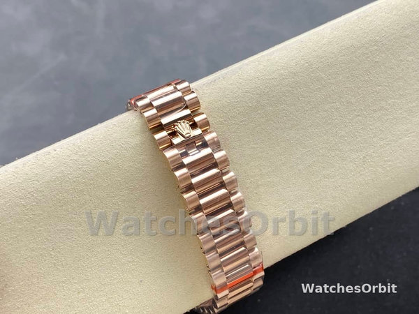 Rolex Day Date 36 Everose Gold Diamond Bezel m128345rbr 0075