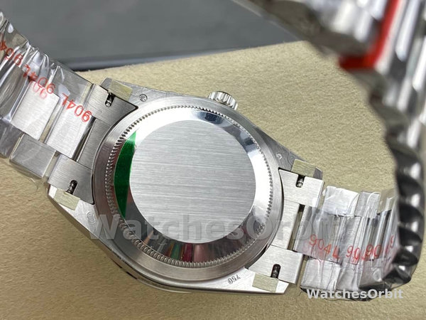Rolex Day Date 36 Mother of Pearl Dial Diamond Bezel Platinum President m128396tbr 0005