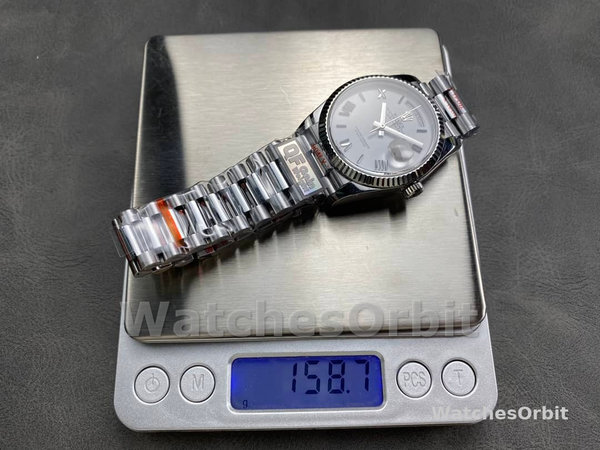 Rolex Day Date 36 White Dial Fluted Bezel White Gold m128239 0059 President Watch