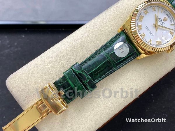 Rolex Day Date 36 White Dial Solid 18k Yellow Gold 118138 Roman