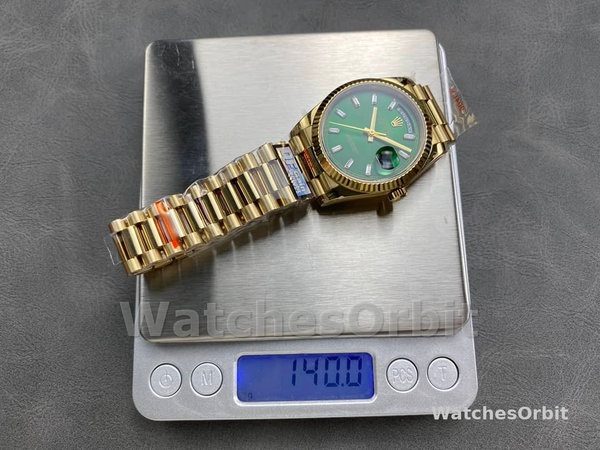 Rolex Day Date 36 Yellow Gold Automatic Green Diamond Dial M128238 0130