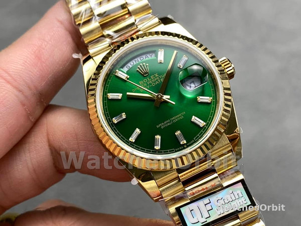 Rolex Day Date 36 Yellow Gold Automatic Green Diamond Dial M128238 0130