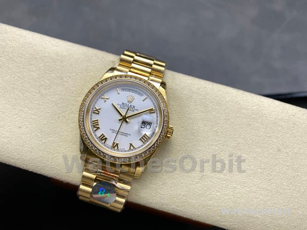 Rolex Day Date 36 Yellow Gold m128348rbr 0064 White Dial