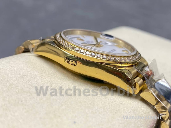 Rolex Day Date 36 Yellow Gold m128348rbr 0064 White Dial