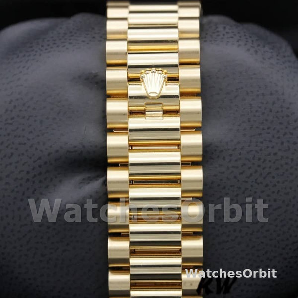 Rolex Day-Date 36MM 128238 0081 Fluted Bezel White Index Dial Unisex Replica Watch
