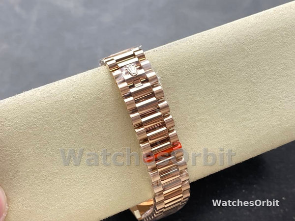 Rolex Day Date 36mm 128345RBR 0042 Diamond Paved Dial President Watch