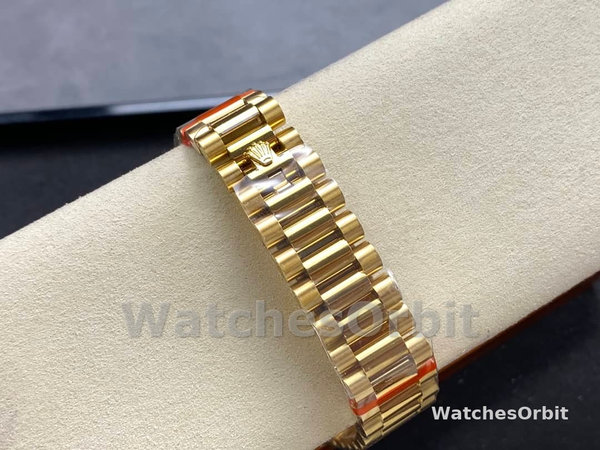 Rolex Day Date 36mm Fluted Bezel Green Ombre Dial President Bracelet m128238 0118