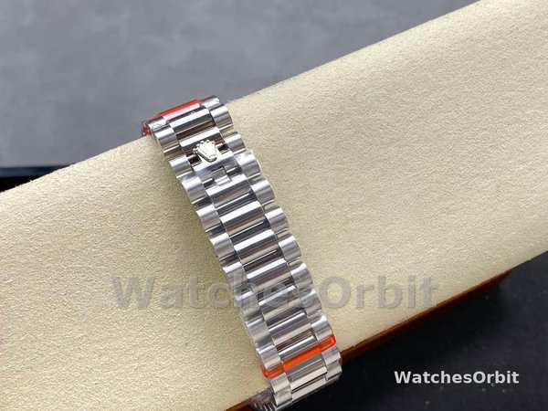 Rolex Day Date 36mm Platinum and Diamonds Bezel 128396tbr 0004