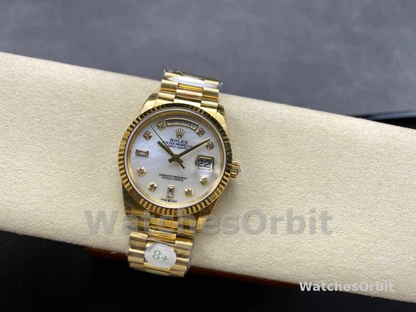 Rolex Day Date 36mm Yellow Gold 128238 0011 MOP Diamond