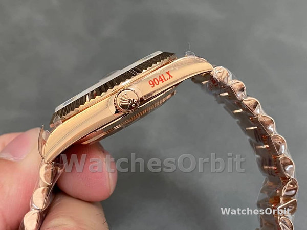 Rolex Day Date 40 18k Everose Gold Olive Green Dial m228235 0025 40mm
