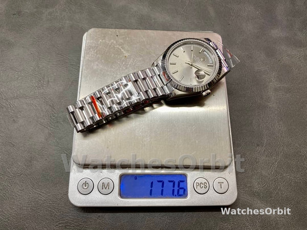 Rolex Day Date 40 18K White Gold Slate Dial M228239 0060 Men's Watch