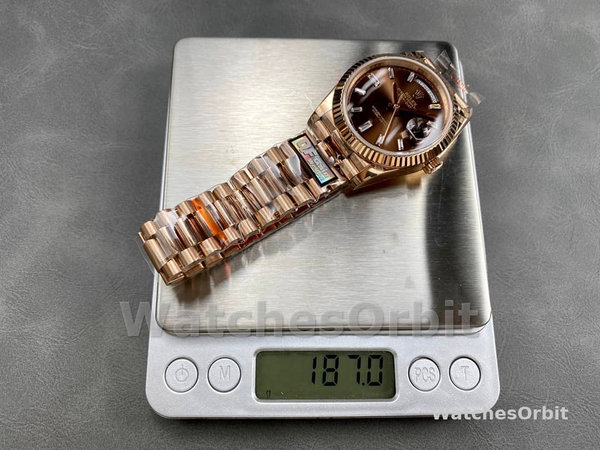 Rolex Day Date 40 18kt Everose Gold Rolex President Chocolate Dial m228235 0003