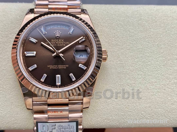 Rolex Day Date 40 18kt Everose Gold Rolex President Chocolate Dial m228235 0003