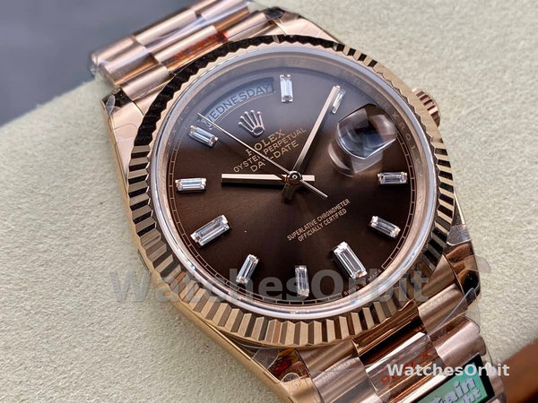 Rolex Day Date 40 18kt Everose Gold Rolex President Chocolate Dial m228235 0003